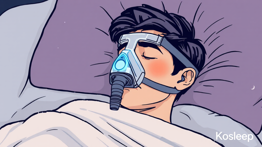 양압기 적응 및 관리 (illustration 스타일)