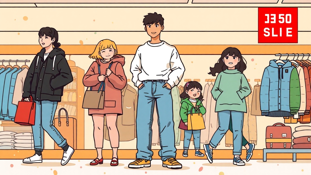 유니클로 세일 추천템 (cartoon 스타일)