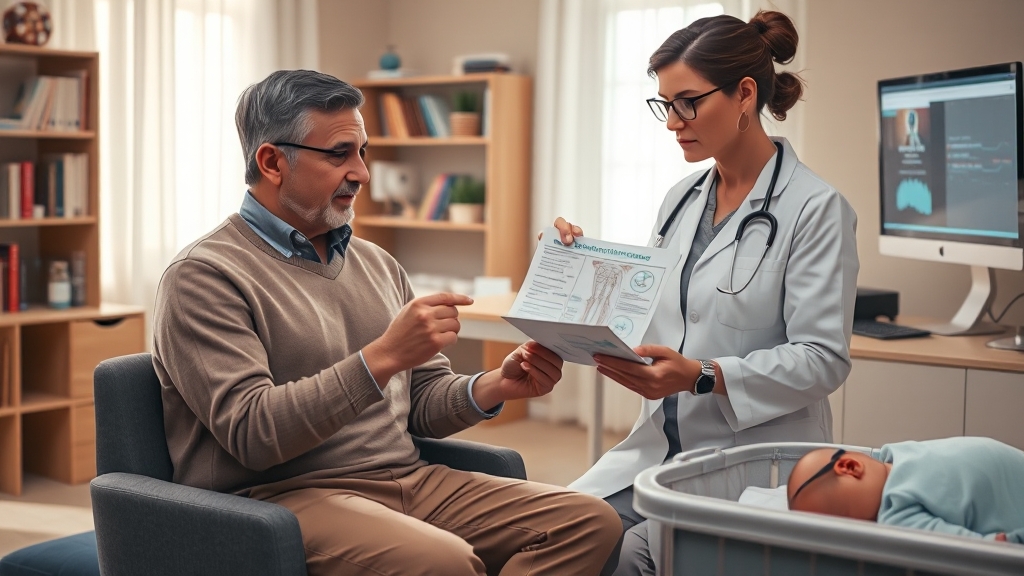 의사 상담이 필요한 상황 (realistic 스타일)