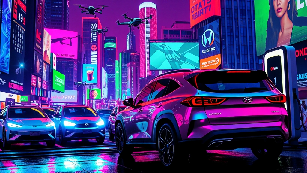 2025년 전기차 시장 전망과 모델 예측 (popart 스타일)