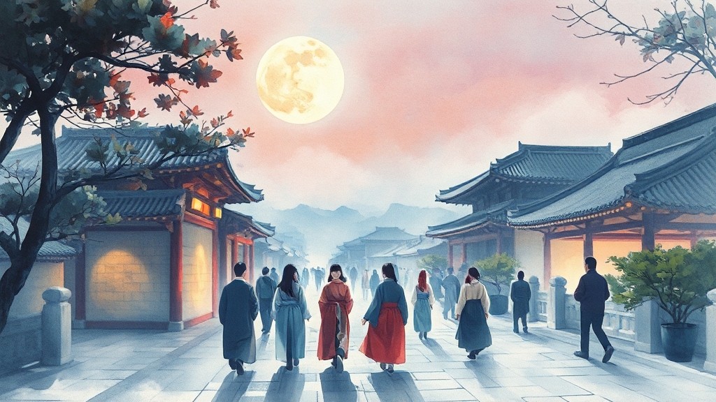 2025년 달빛기행: 일정 및 주의사항 (watercolor 스타일)