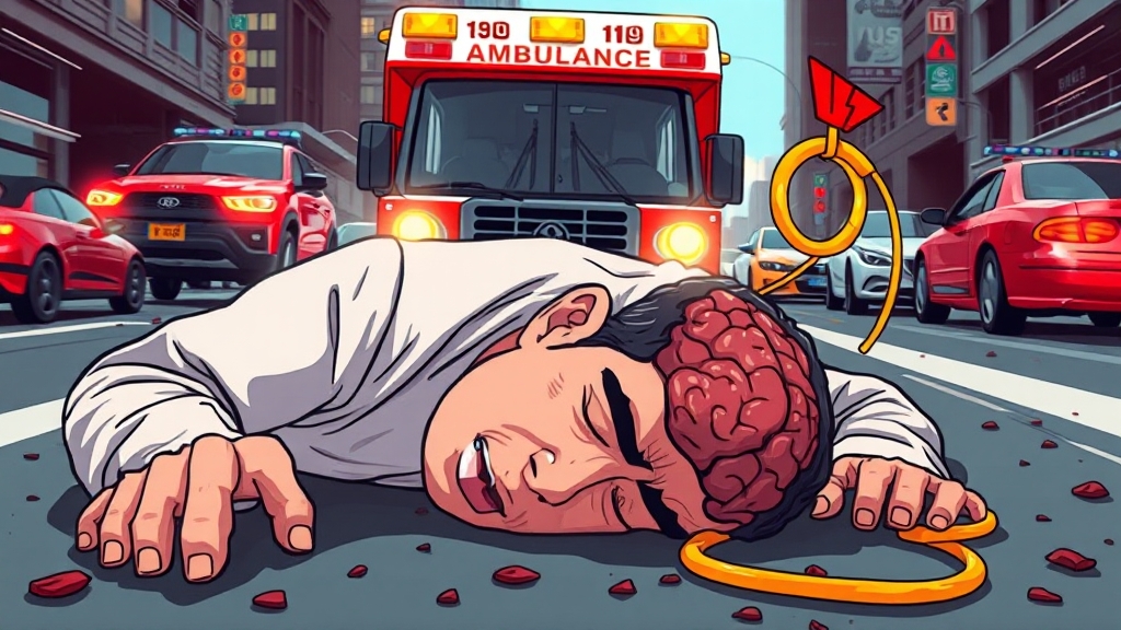 급성 저혈당 쇼크, 왜 위험할까요? (cartoon 스타일)