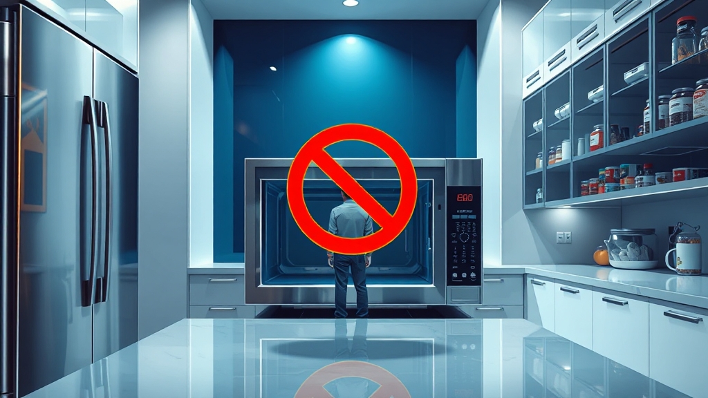 전자레인지 사용 시 주의사항 (illustration 스타일)