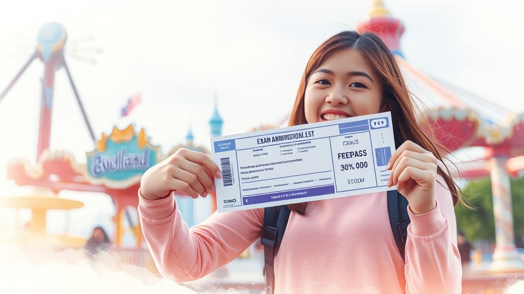 에버랜드 수험생 할인 정보 (watercolor 스타일)