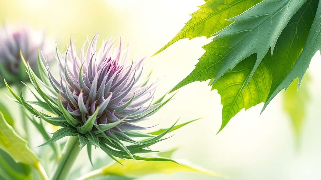 밀크씨슬, 건강한 간 관리 (watercolor 스타일)