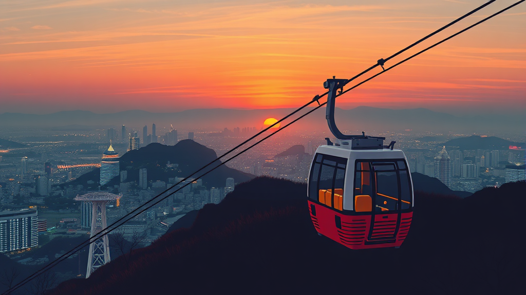 탑승 후기 및 전망 감상 (illustration 스타일)