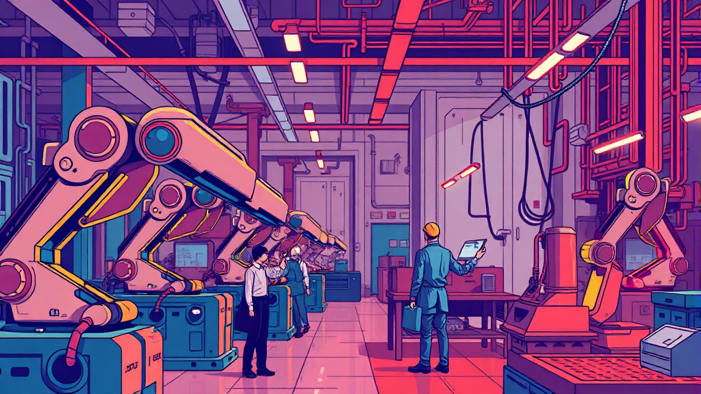 AI 시대, 한국 제조업 생존 전략 3 80년대 자동화, 현재 AI 시대 교훈 (illustration 스타일)