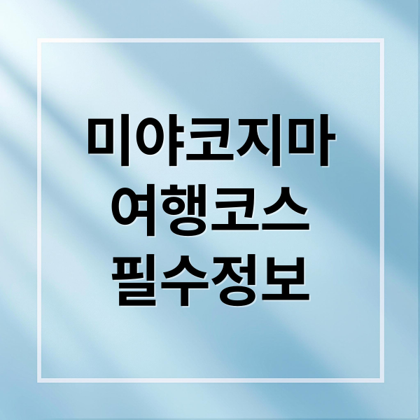 미야코지마
여행코스
필수정보 (미야코지마여행코스)