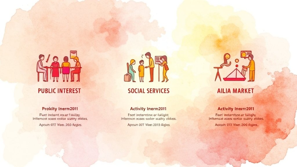 일자리 유형별 특징은? (watercolor 스타일)