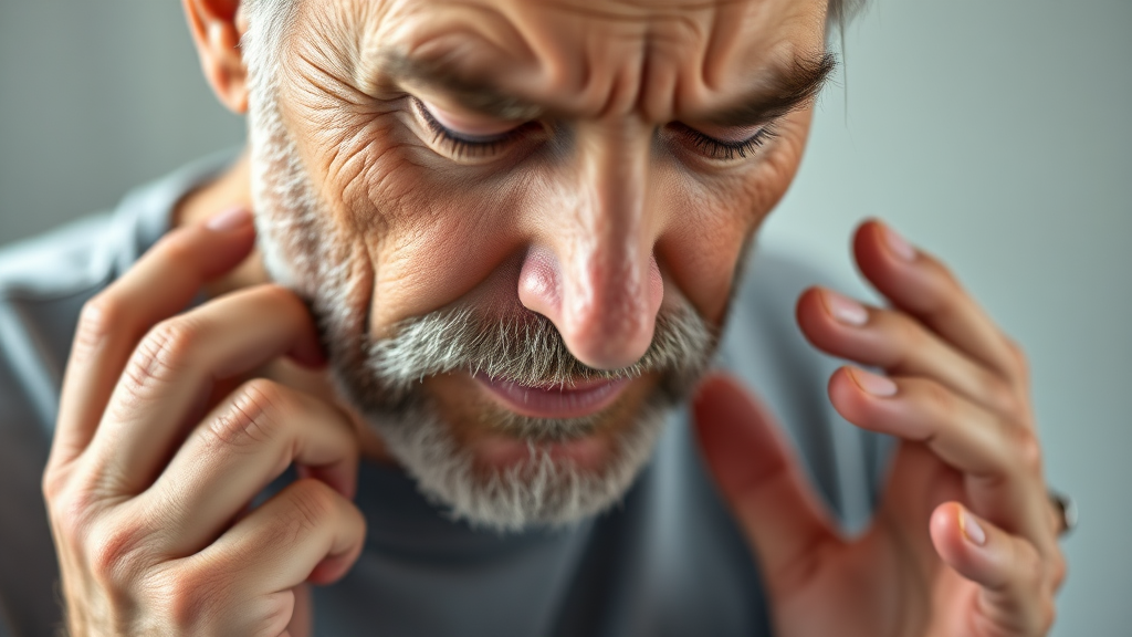 전립선암, 어떤 증상으로 나타날까? (realistic 스타일)