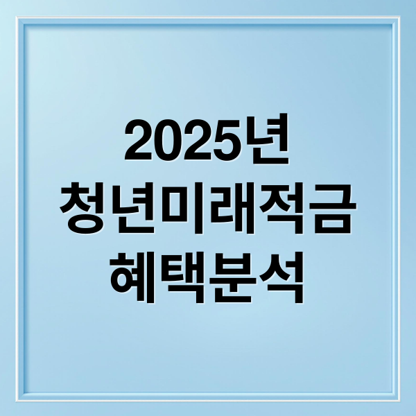2025년
청년미래적금
혜택분석 (2025년 청년미래적금)