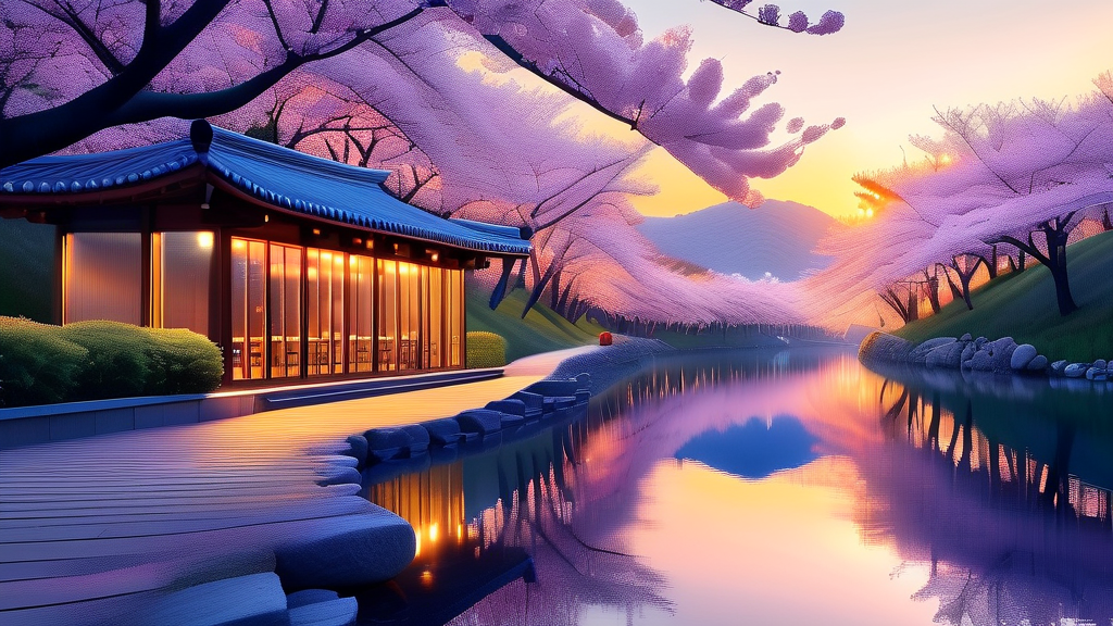 벚꽃 터널 드라이브 코스 추천 (realistic 스타일)