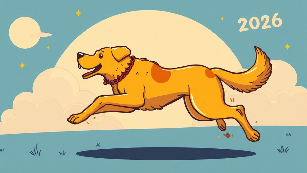 2026년 개띠 운세 핵심 (cartoon 스타일)