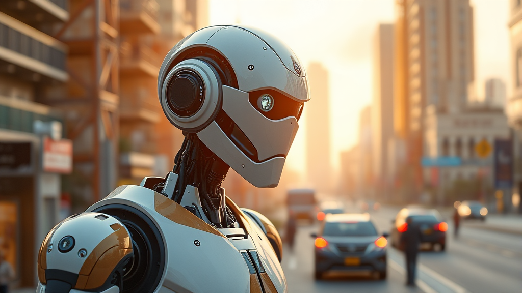 주요 기업, 피지컬 AI 기술 경쟁 (realistic 스타일)