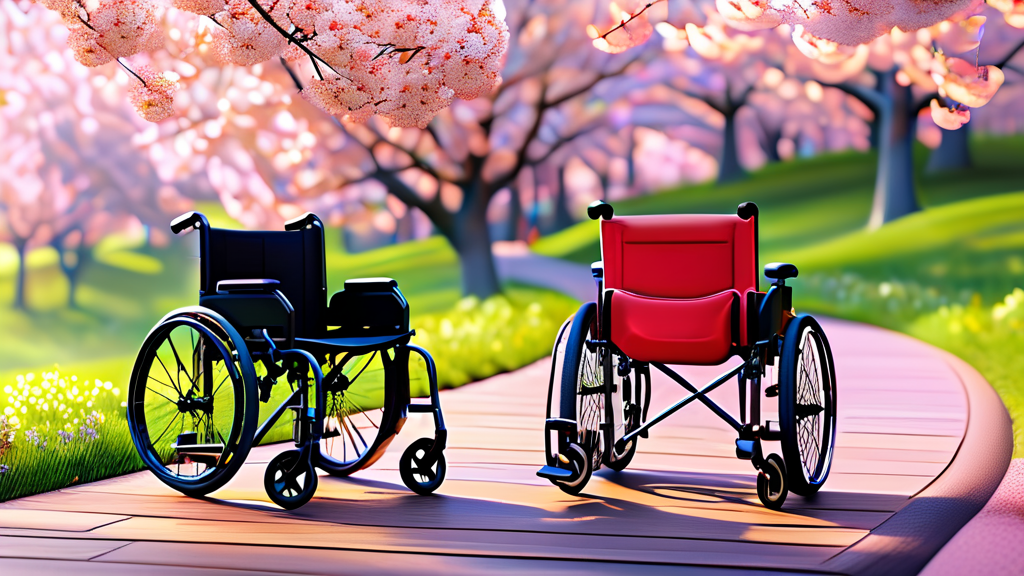 벚꽃 명소 내 편의시설 및 이동 지원 서비스 (realistic 스타일)