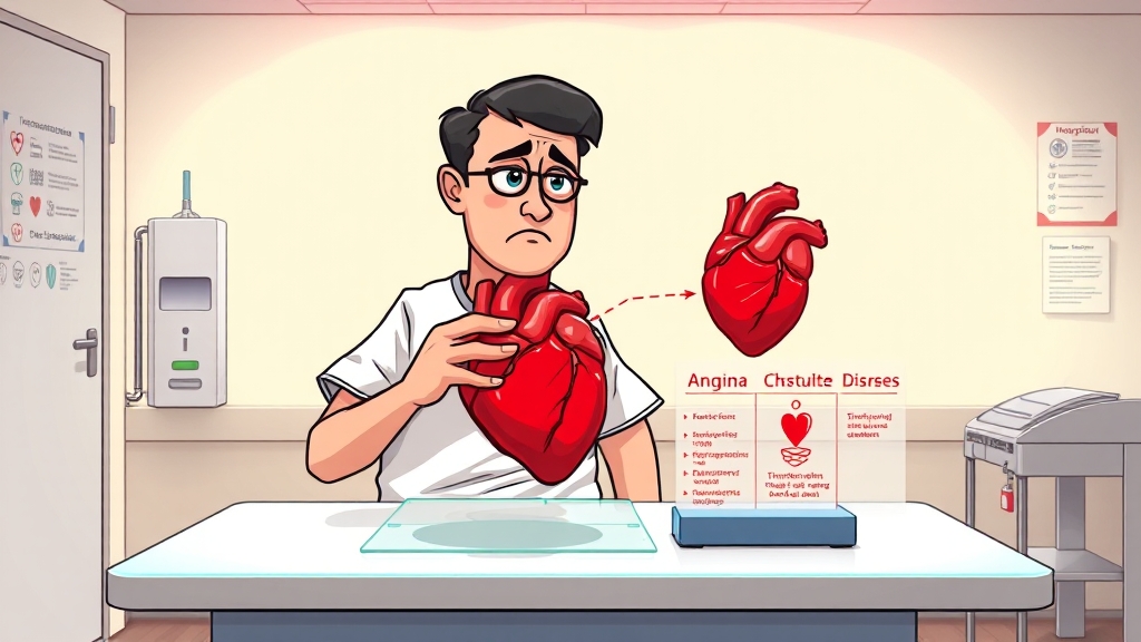 협심증과 유사한 질환 구별하기 (cartoon 스타일)