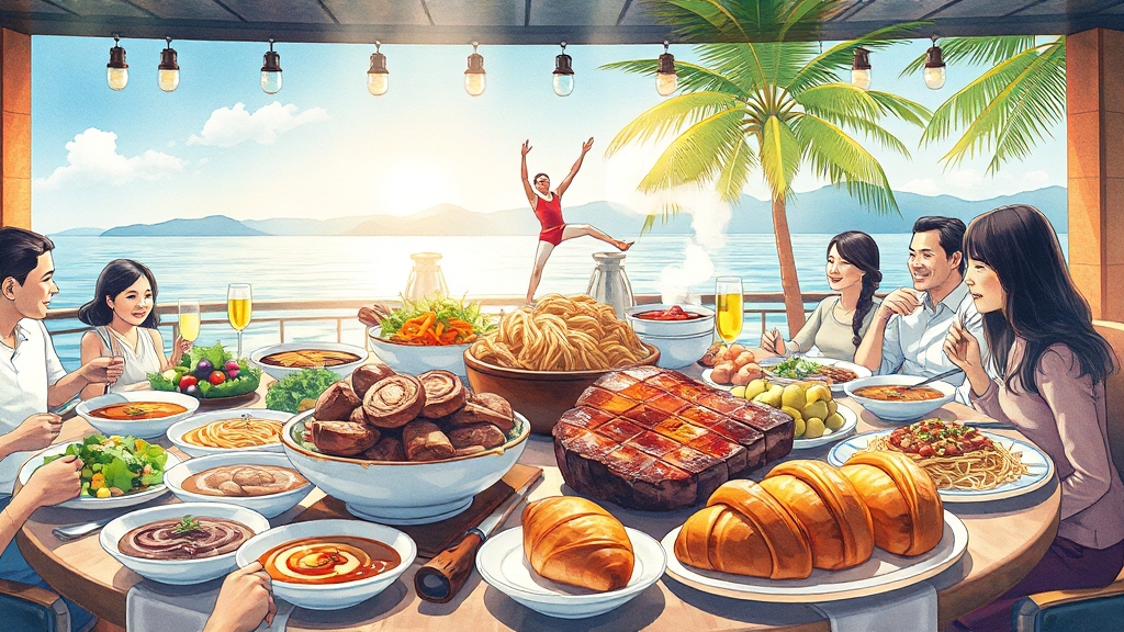 메뉴 상세 분석 및 맛 평가 (illustration 스타일)