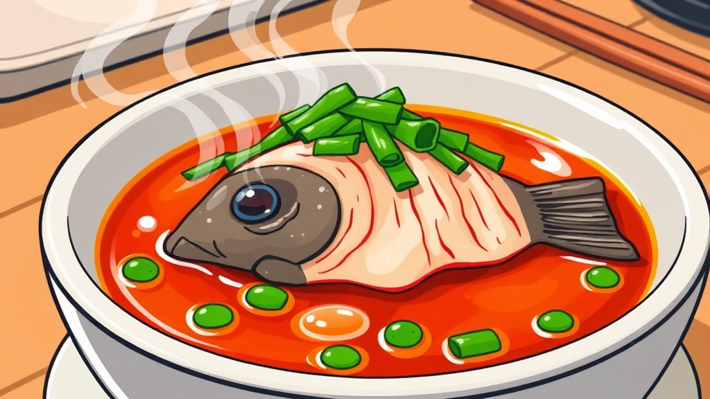 가자미대파찌개 레시피 (cartoon 스타일)