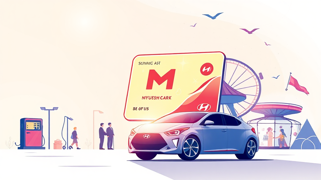 M포인트 적립 및 사용 꿀팁 (illustration 스타일)