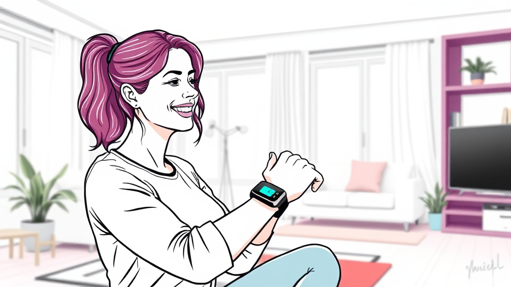 홈트 스마트 관리 (illustration 스타일)