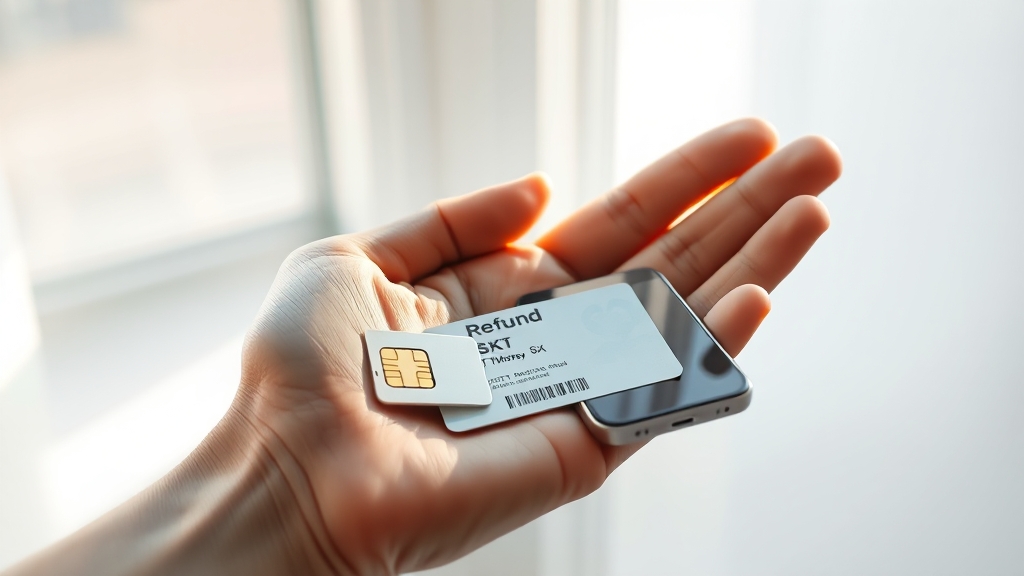 유심 교체 후 티머니 환불 방법 (realistic 스타일)