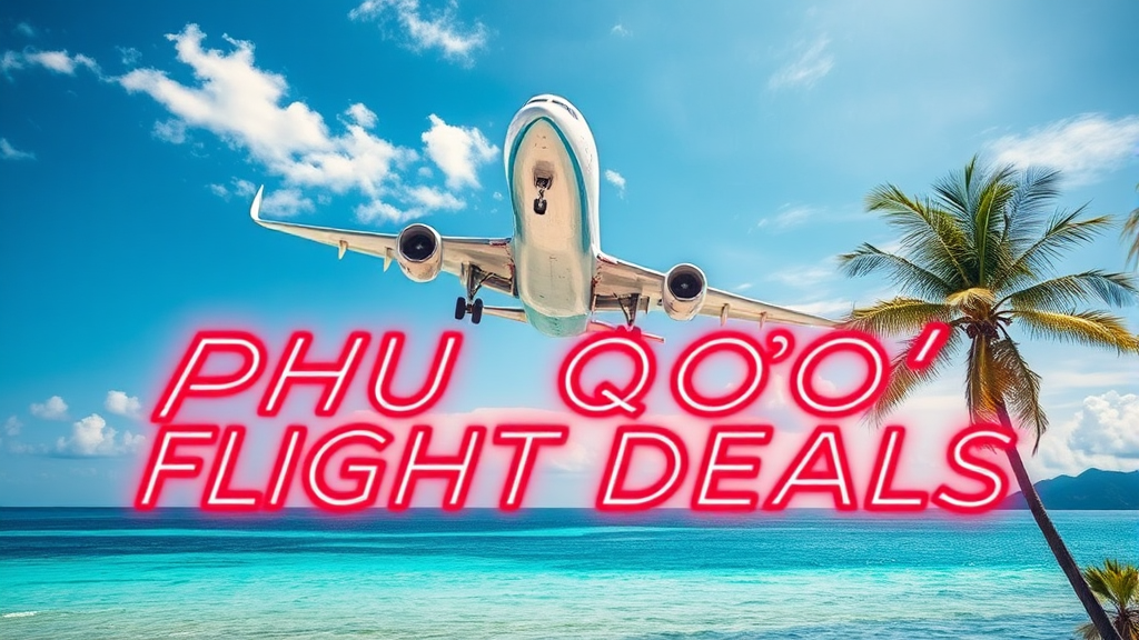 푸꾸옥 항공권 예약 시기 및 가격 비교 (realistic 스타일)