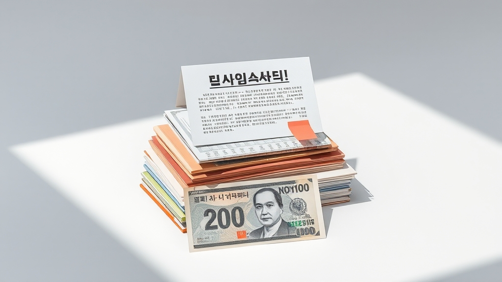 필요 서류, 꼼꼼히 챙기세요! (realistic 스타일)
