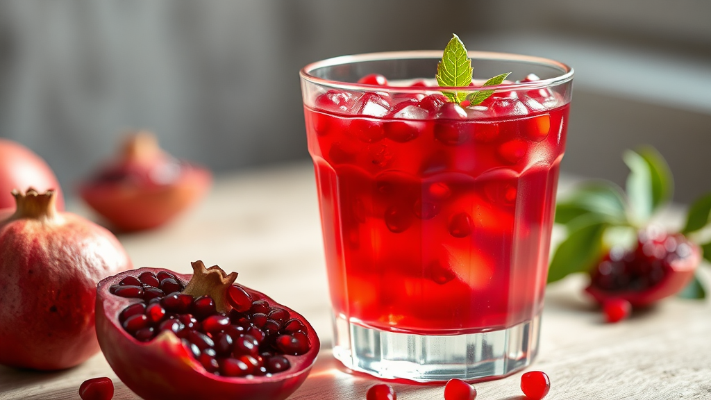 석류농축액, 맛있게 먹는 방법 (realistic 스타일)