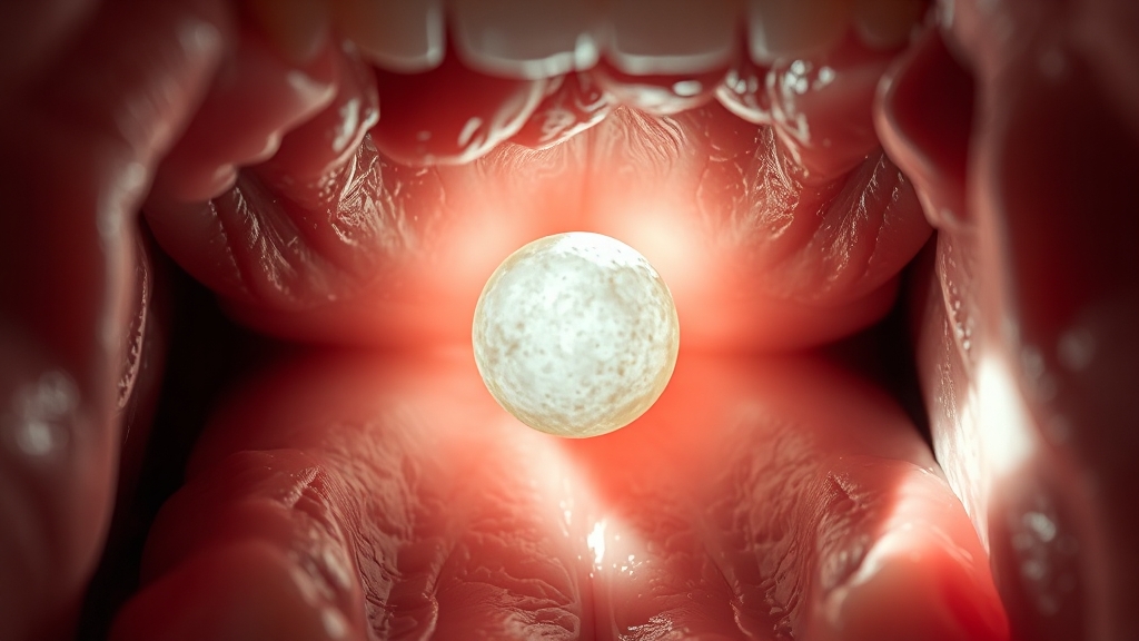 편도결석이란? (realistic 스타일)