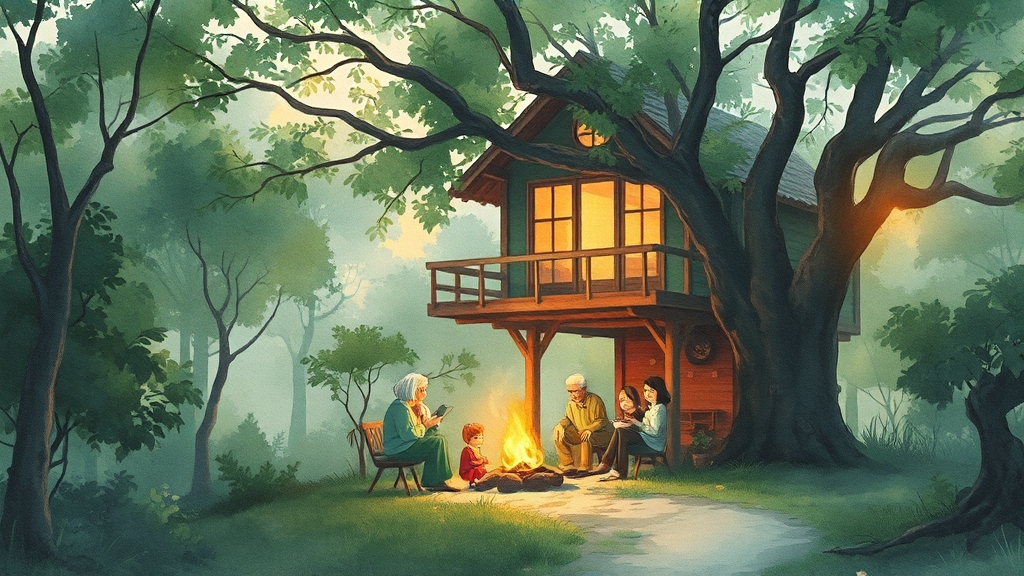주변 편의시설 및 즐길 거리 (watercolor 스타일)