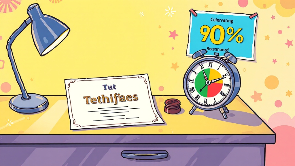 시험 정보 및 합격 전략 (cartoon 스타일)