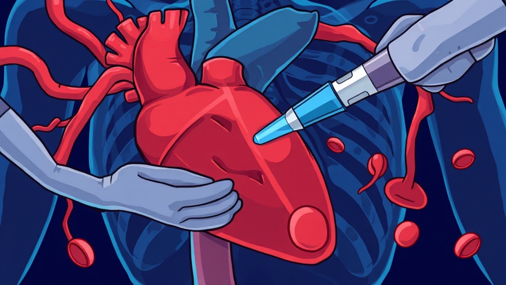 심근경색 진단 방법 (cartoon 스타일)