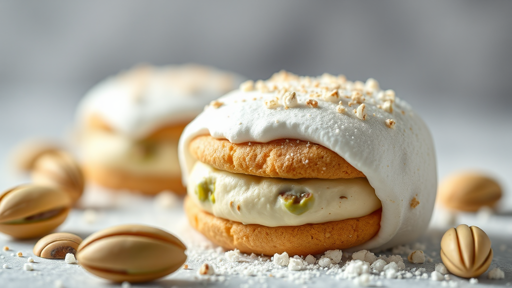 쫀득함의 비밀: 몬트쿠키 두바이 쫀득쿠키의 특징 분석 (realistic 스타일)