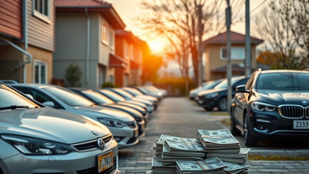 자산 기준: 자동차, 금융자산 확인 (realistic 스타일)