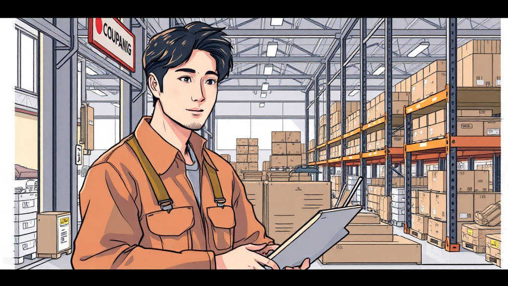 임주환, 쿠팡 물류센터 근무 목격담 확산 (illustration 스타일)