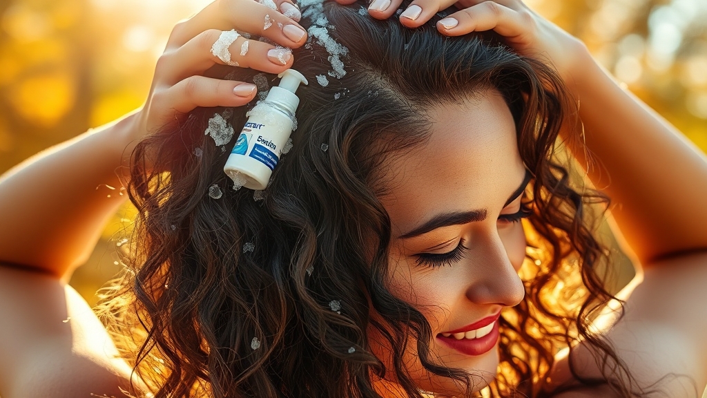 여성 탈모 예방을 위한 두피 관리 및 생활 습관 (realistic 스타일)