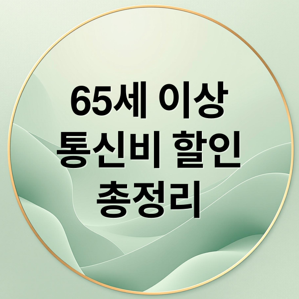 65세 이상
통신비 할인
총정리 (통신비 할인)