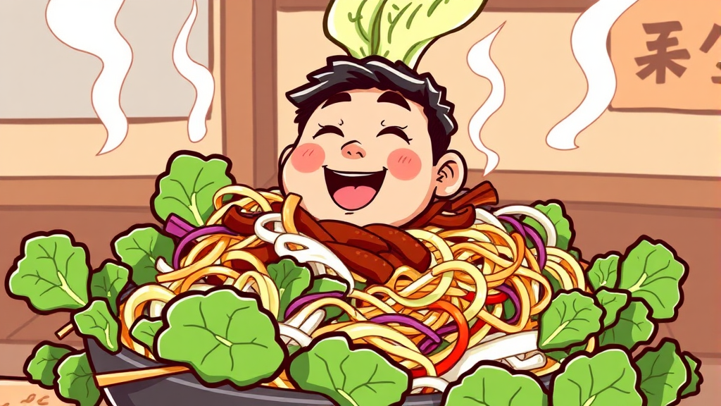 봄동 비빔밥 콘텐츠와 수요 증가 (cartoon 스타일)