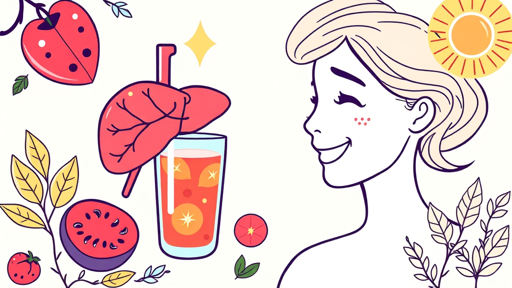 간 건강, 왜 중요할까요? (illustration 스타일)