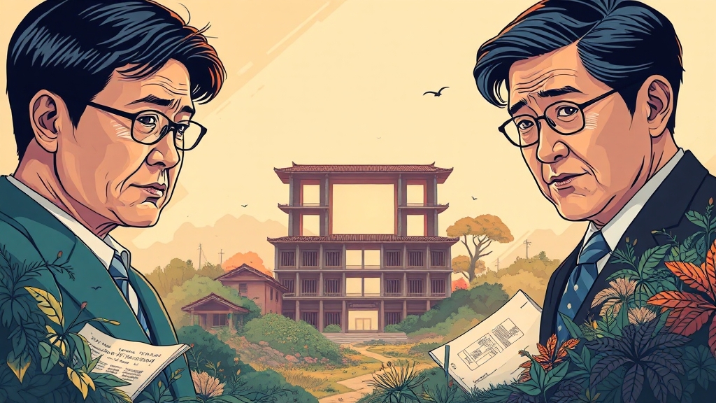 정치적 논란과 책임 소재 (illustration 스타일)