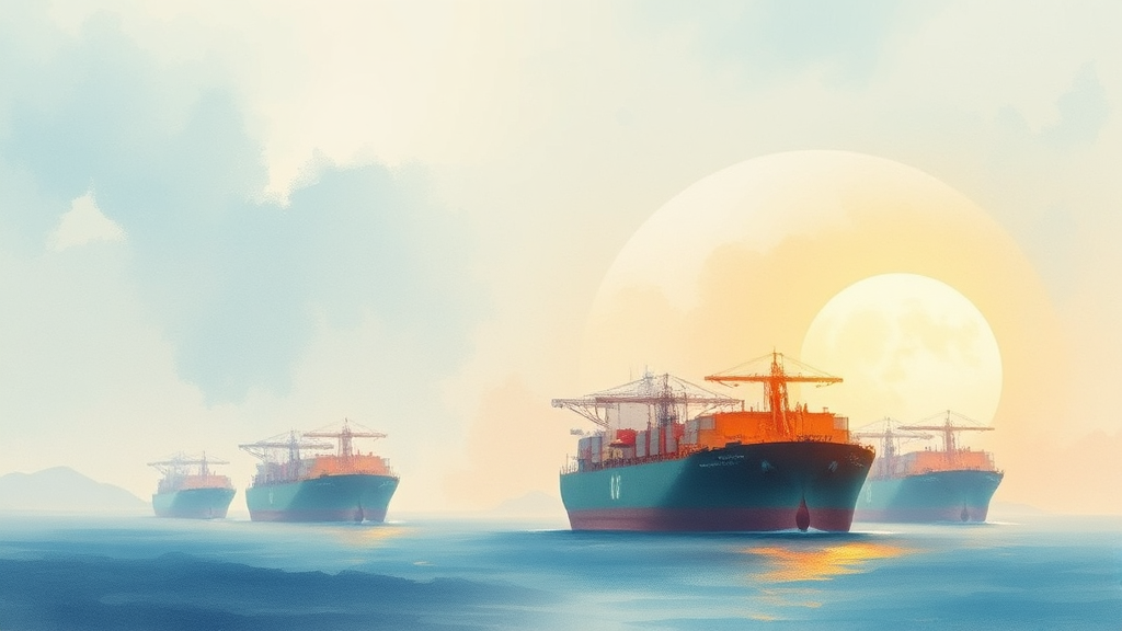 장금상선의 성장 동력: 역발상 투자와 선대 확대 (watercolor 스타일)