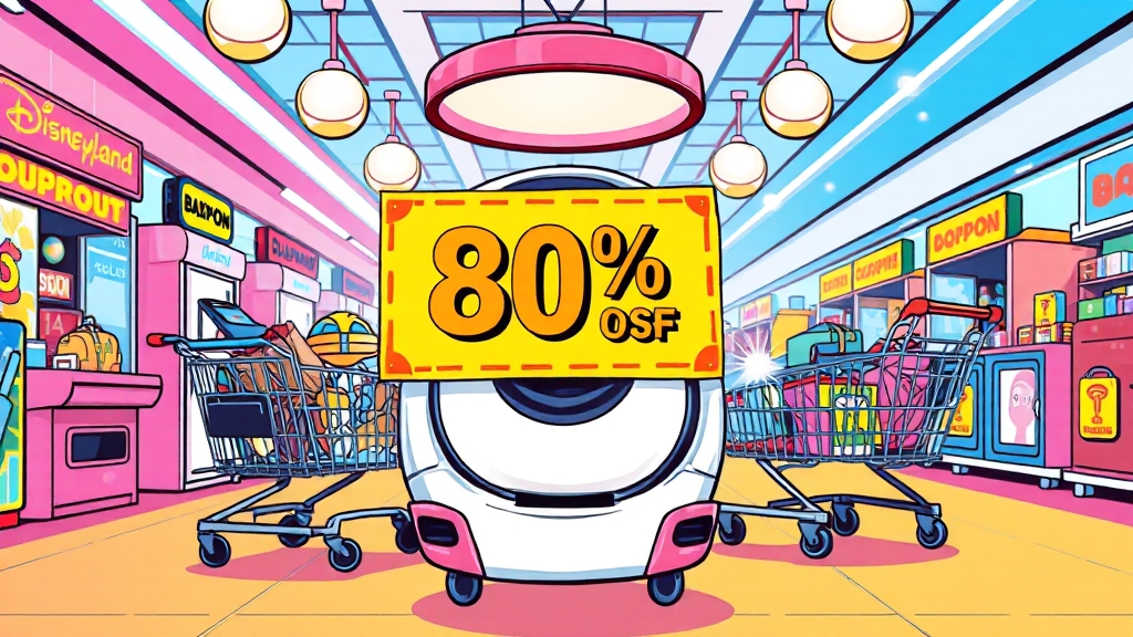 알뜰 쇼핑 꿀팁 (cartoon 스타일)