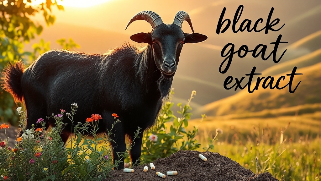 흑염소 진액, 왜 좋을까? (realistic 스타일)