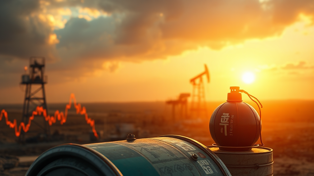 국제 유가, 지정학적 리스크 영향 (realistic 스타일)