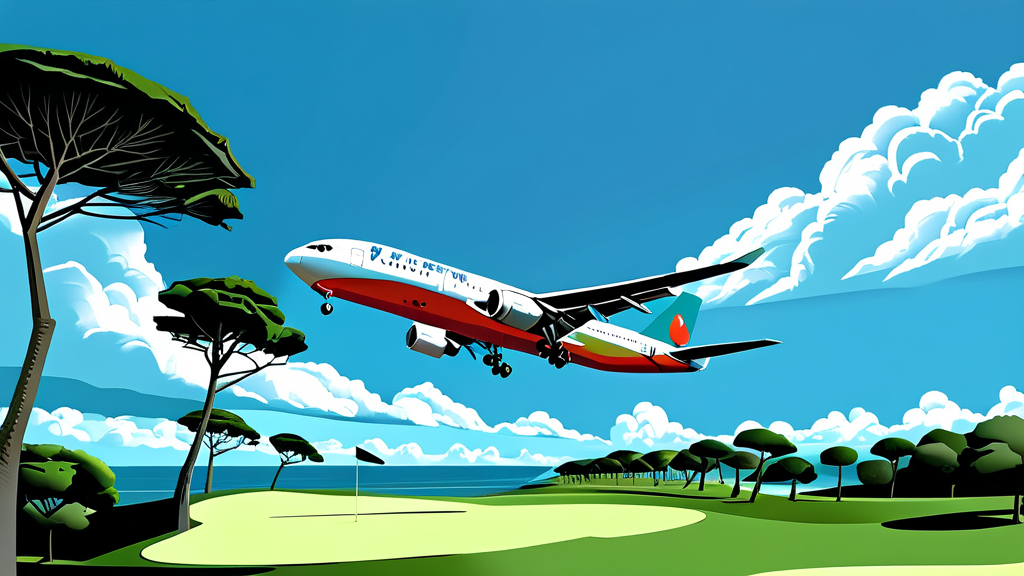 에어부산, 다카마쓰 신규 취항 기념 특별 골프 상품 출시 (illustration 스타일)
