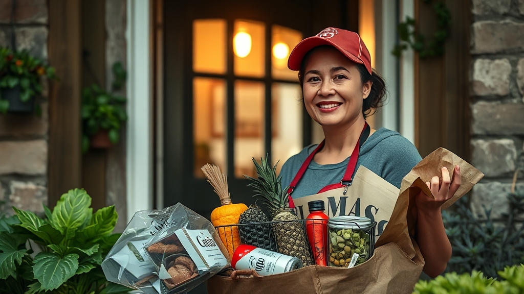 소비자 & 산업계, 새벽 배송 없이는 불편 (realistic 스타일)