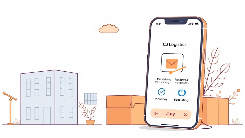 CJ대한통운 앱 사용법 (illustration 스타일)