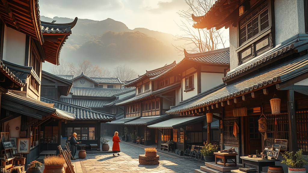 민속마을, 조선 시대로! (realistic 스타일)