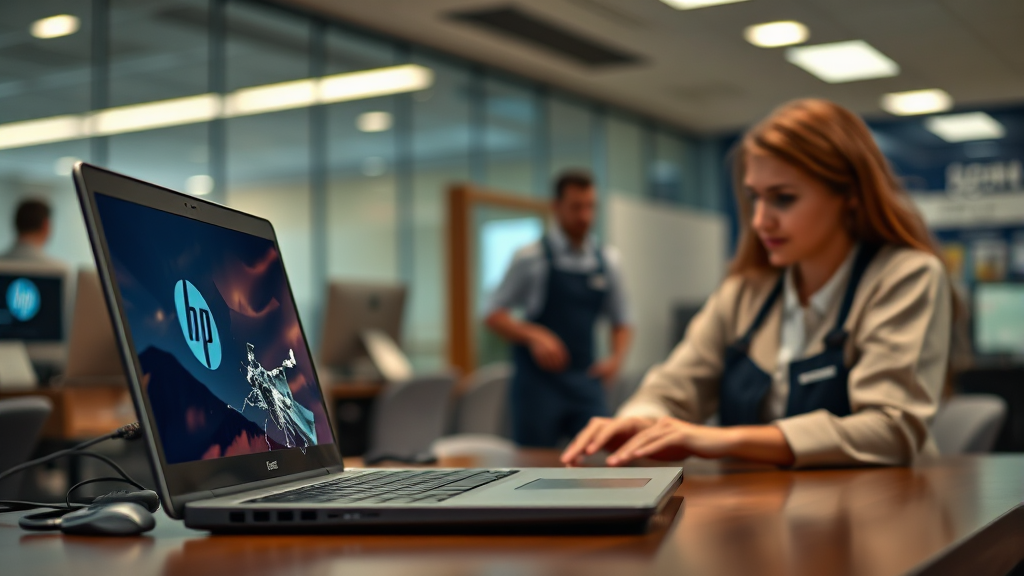 HP 제품 수리 및 AS 절차 (realistic 스타일)