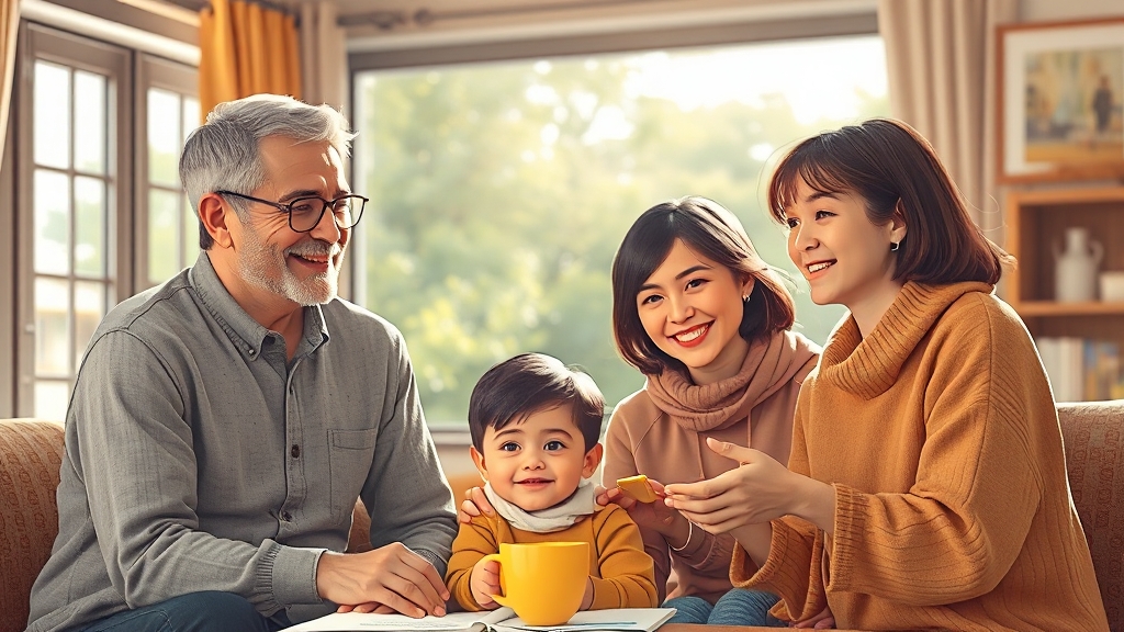 가족 정보 등록 및 혜택 찾기 (realistic 스타일)